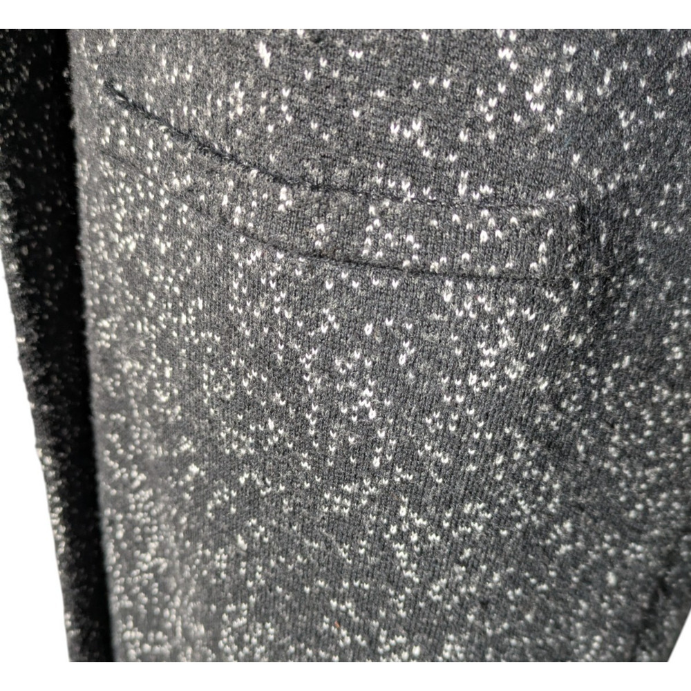 J Jill Black White Wool Blend Button Duster Cardigan Sweater Size Small Speckled - Picture 6 of 6